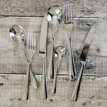 Image showing the Malvern Bright 24 piece cutlery set, Stainless Steel product.