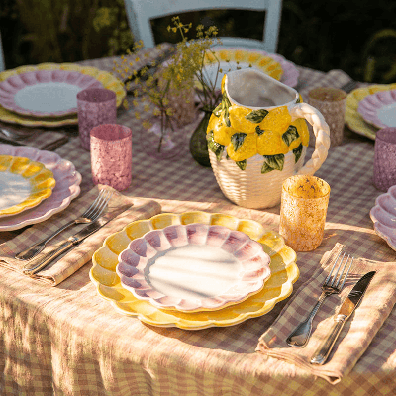 Lido Set of 4 Side Plates, D21.5cm, Pink