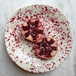 Image showing the Splatter Shallow Serving Bowl, D29cm, Cranberry product.