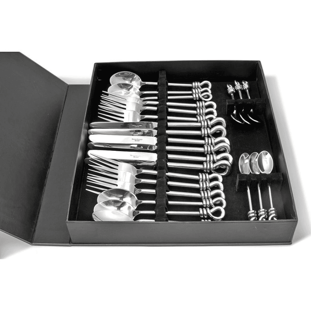 Polished Knot Cutlery set 24 piece, Stainless Steel