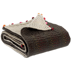 Image showing the Gastounet Plaid Thow, 140 x 220cm, Cacao product.
