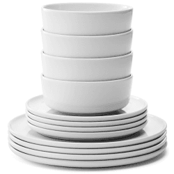 Image showing the Collective 12 Piece Dinnerware Set, White product.