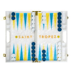 Image showing the St. Tropez Backgammon Board, L45 x W38cm, White product.