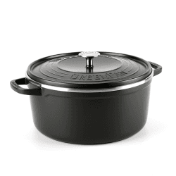 Image showing the Featherweights Non-Stick Casserole with Lid, 28cm, Black product.