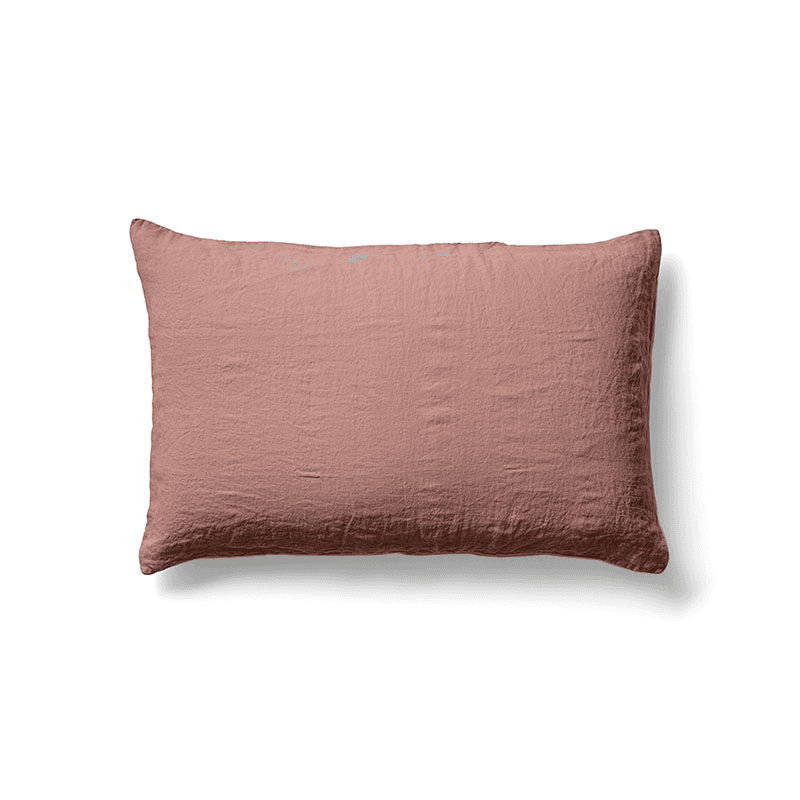 Linen Pair of Standard Pillowcases, Rust