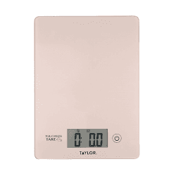 Image showing the Touchless TARE Digital Dual Kitchen Scales, 5KG, Rose Gold product.