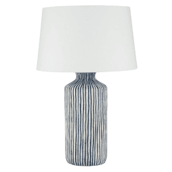 Image showing the Tall Blue Stripe Ceramic Table Lamp Base product.