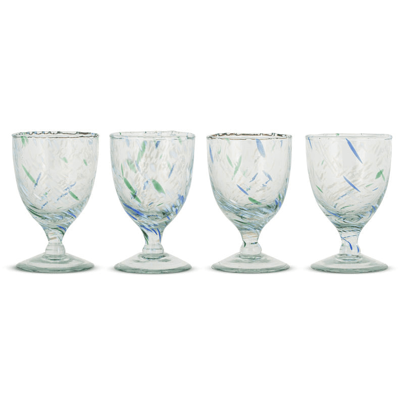 Taja Set of 4 Glasses, 190ml, Sea Blue