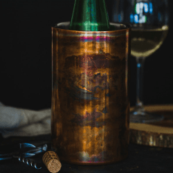 Image showing the Double-Walled Wine Bottle Cooler, D12 x H20cm, Copper product.