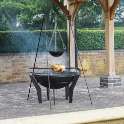 Image showing the Kendal Fire Pit on Stand, H44.5cm, Black product.