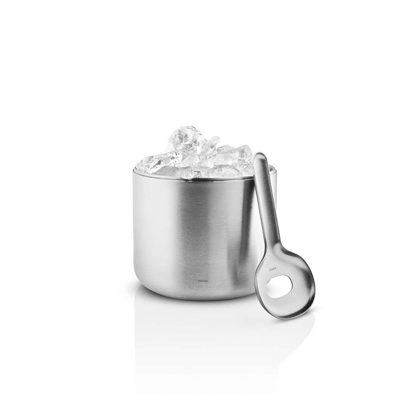 Liquid Lounge Insulated Ice Bucket with Scoop, D14 x H17cm, Brushed Steel