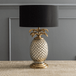 Image showing the Silver And Gold Pineapple Lamp product.