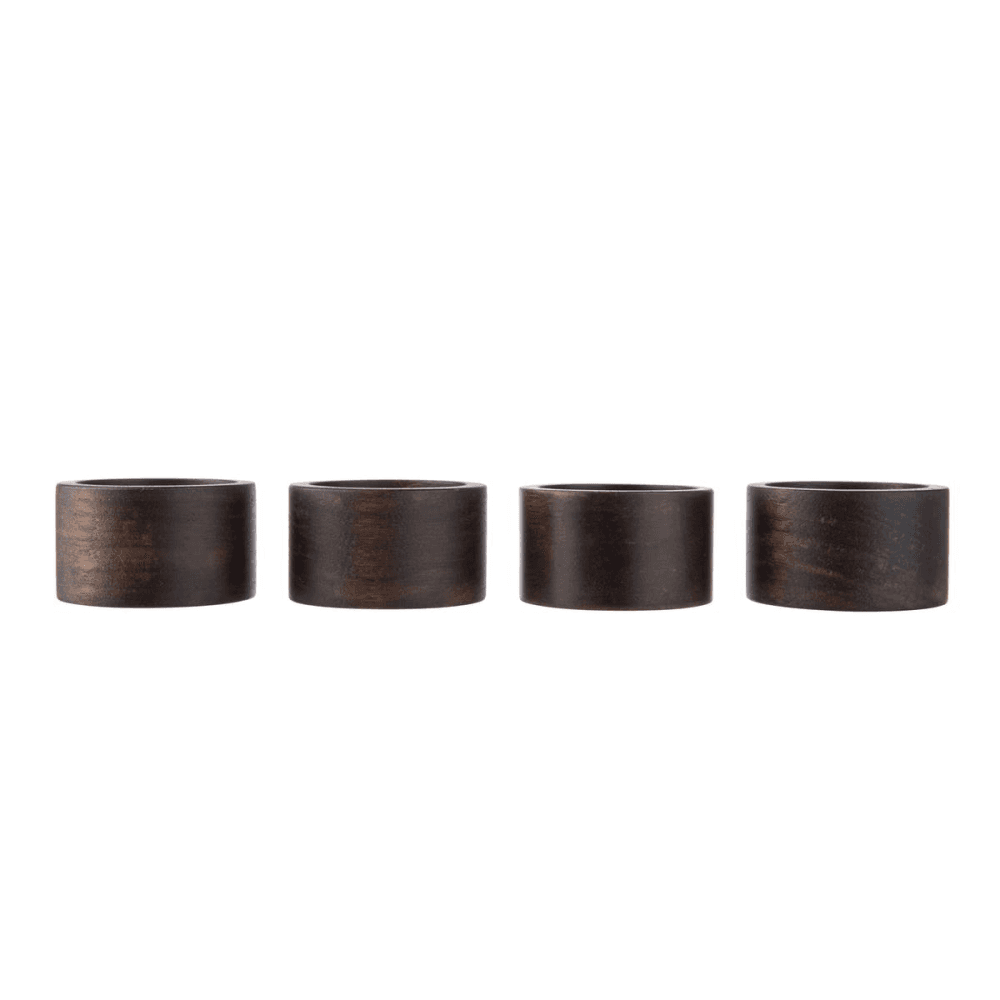 Set of 4 napkin rings, Dia5cm, Acacia Wood