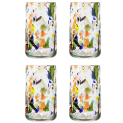 Image showing the Terrazzo Set of 4 Tall Boy Tumblers, 450ml, Multi product.