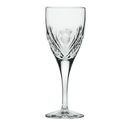 Image showing the Scottish Thistle Set of 2 Wine Glasses, 280ml, Clear product.