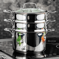 Image showing the 3 Tier Steamer Set, 24cm product.