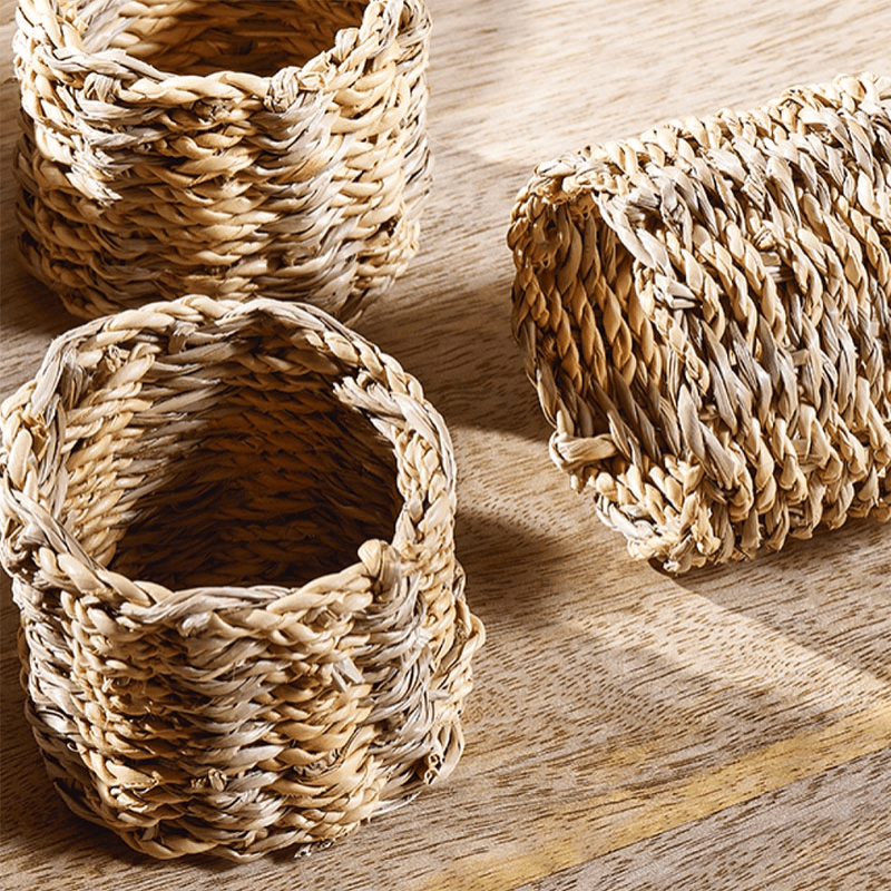 Aarushu Set of 4 Napkin Rings, D5cm, Natural