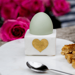 Image showing the Heart Egg Cup, L5.5 x W5.5 x H3.5cm, White product.