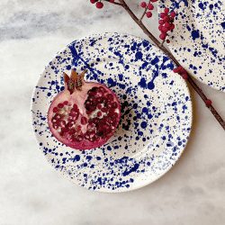 Image showing the Splatter Side Plate, D21cm, Blueberry product.