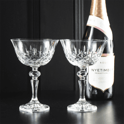 Image showing the London Set of 2 Champagne Coupes, 180ml, Clear product.