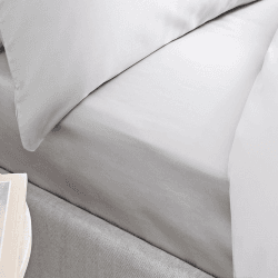Image showing the 400Tc Cotton Sateen King Fitted Sheet, Dove Grey product.