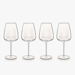 Image showing the Talismano Set of 4 Bordeaux Red Wine Glasses, 700ml, Clear product.
