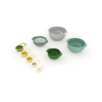 Image showing the Nest Plus 9 piece stacking bowl and measuring set, Opal product.