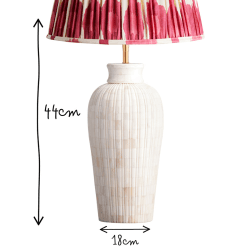 Image showing the Albany Bone Table Lamp, H44cm, White product.