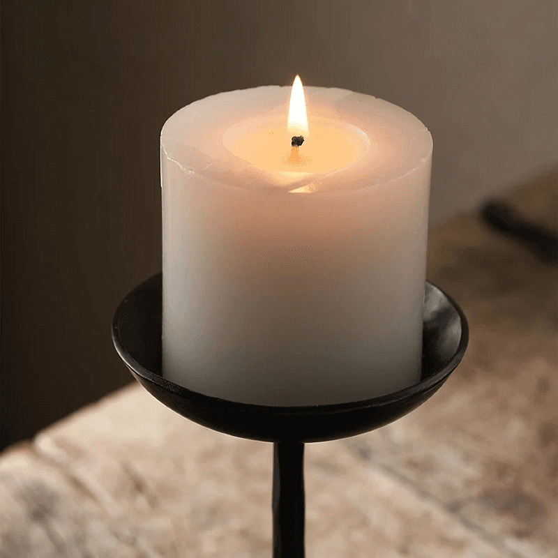 Stanton Forged Dinner Candle Holder, H22cm, Black