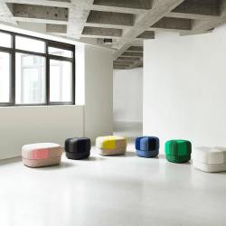 Image showing the Circus Pouf, H35 x D65cm, Black product.