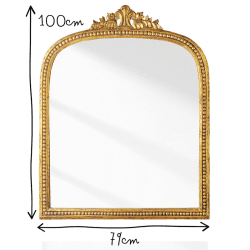 Image showing the Franco Mirror, 100 x 79cm, Gold product.