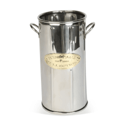 Image showing the Heritage Wine bottle holder tall, 21 x 11cm, Stainless Steel And Brass product.