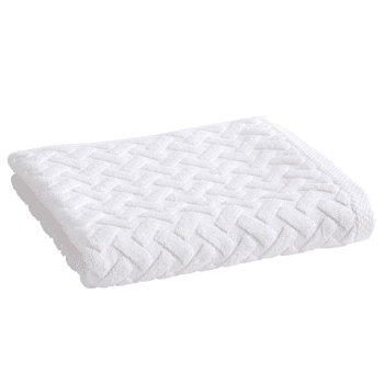 Image showing the Trellis Towel Hand Towel, White product.