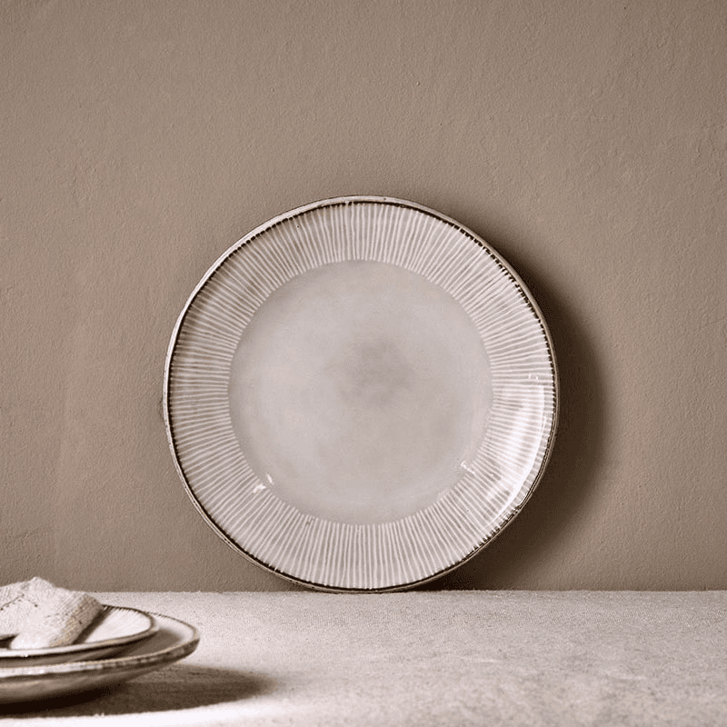 Malia Side Plate, D22.5cm, Cream