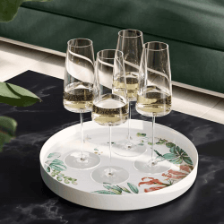 Image showing the MetroChic Set of 2 Champagne Flutes, 120ml, Clear product.