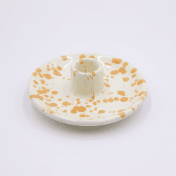 Image showing the Splatter Candle Holder, Burnt Orange product.