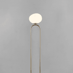 Image showing the Shapes Floor Lamp, H135cm, Brass product.