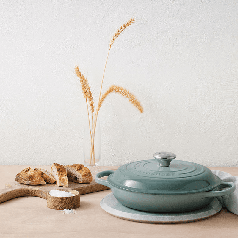 Cast Iron Shallow Casserole, 26cm, Sea Salt