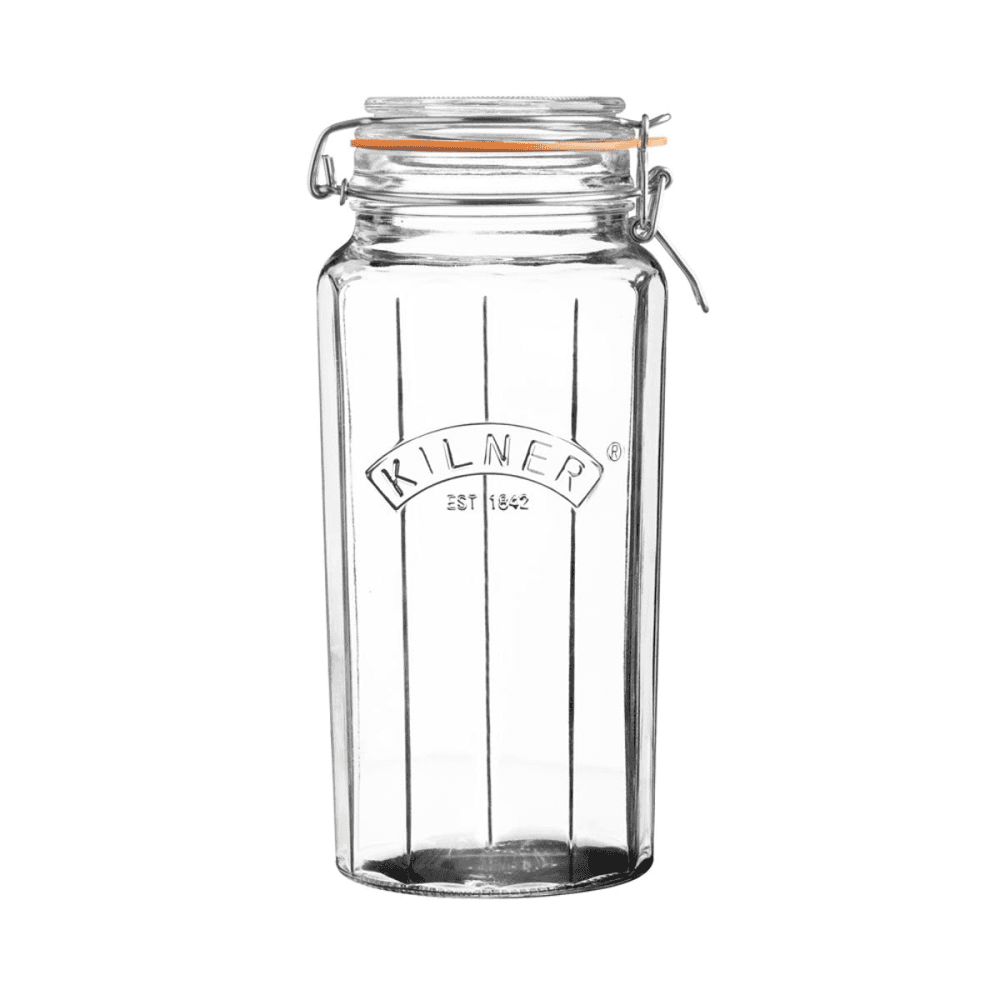 Faceted Clip-Top Jar, 1.8L