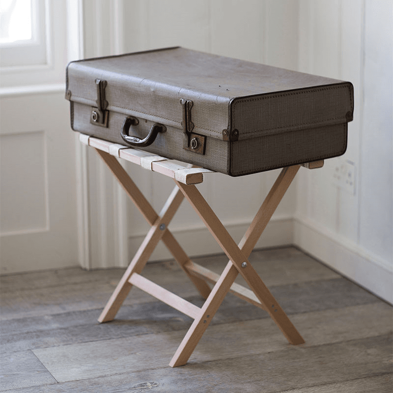 Weekend folding luggage rack, H50 x W55 x D38cm, Natural