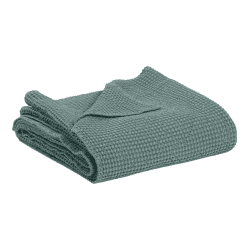 Image showing the Maia Throw, 140 x 200cm, Green/Grey product.