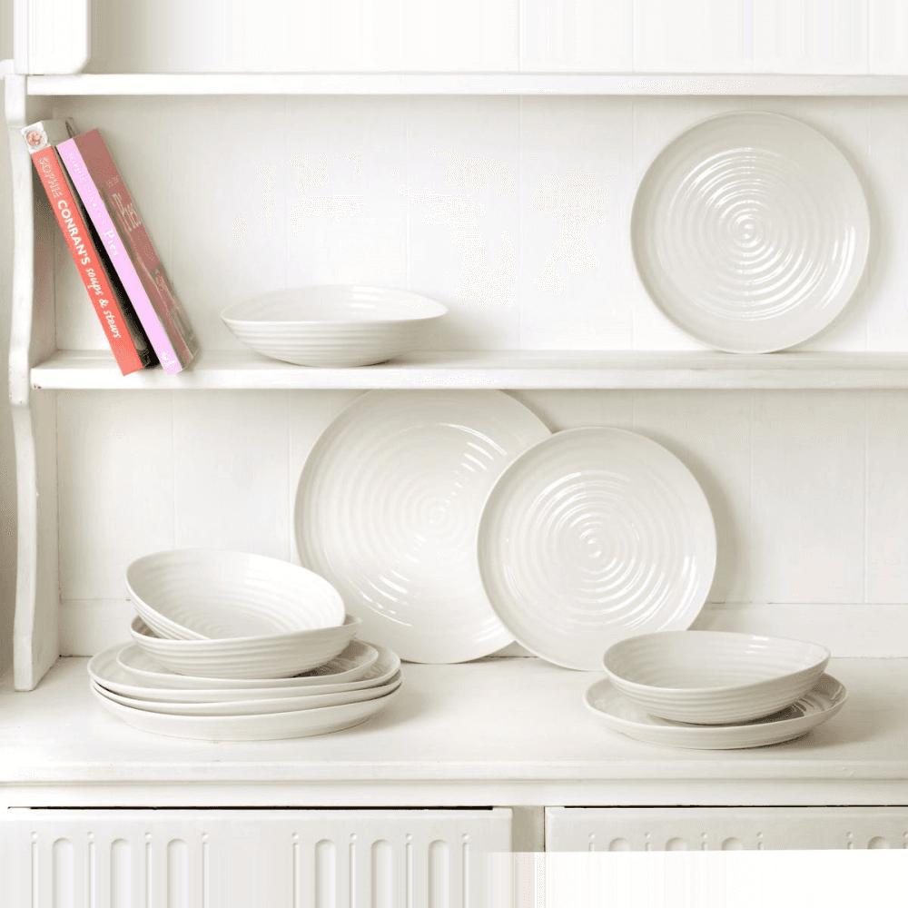 Ceramics Set of 4 side plates, 16.5cm, White