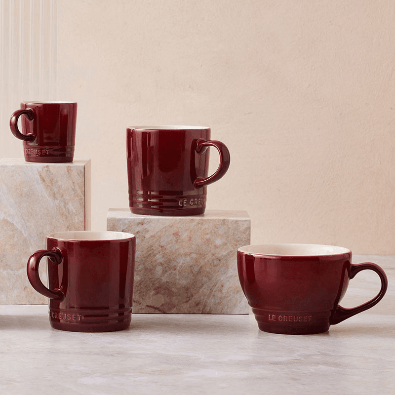 Stoneware Cappuccino Mug, 200ml, Garnet