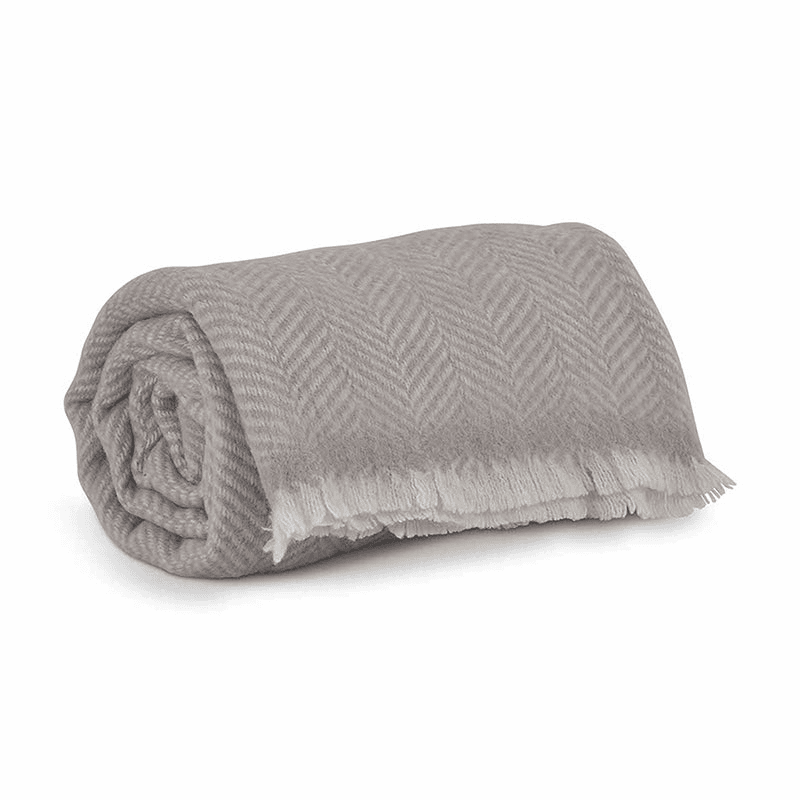 Leigh Herringbone Throw, 130 x 170cm, Natural