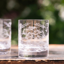 Image showing the Fern Pair of Whisky Glasses, 300ml, Glass product.