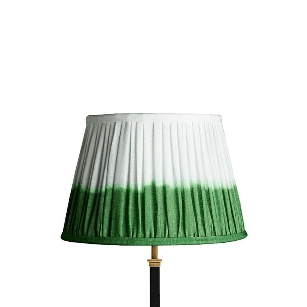 Straight empire Shade, 35cm, green shibori linen