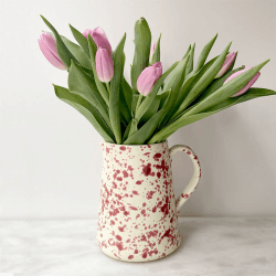 Image showing the Splatter Jug, H14cm, Cranberry product.