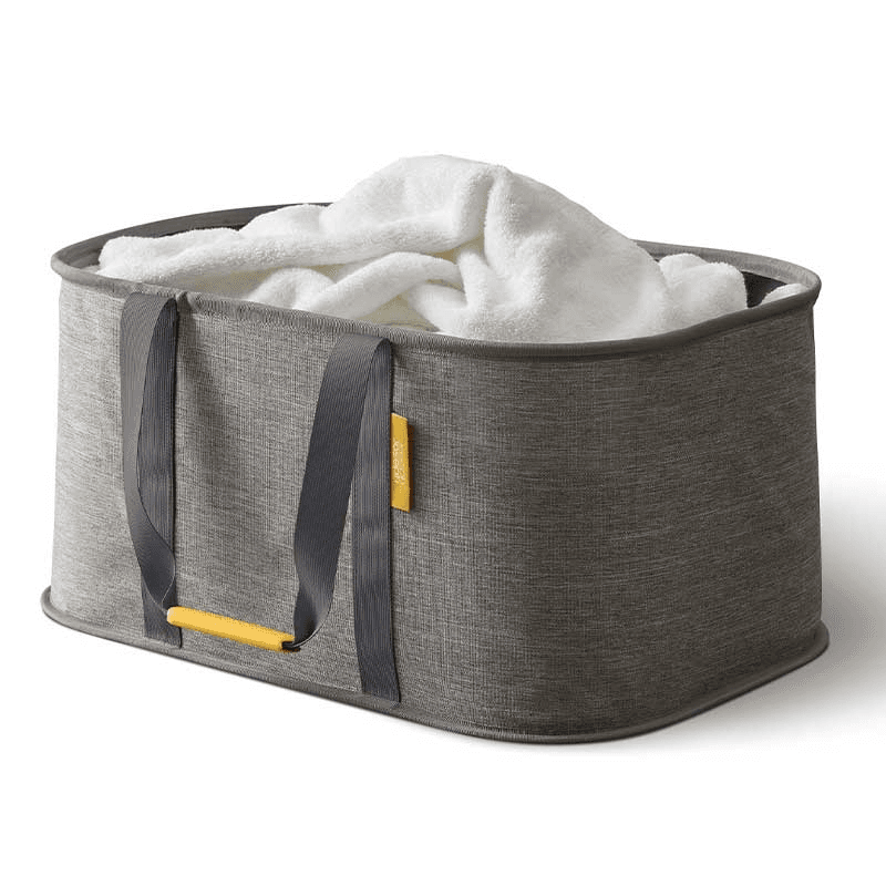 Hold-All Collapsible Laundry Basket, 35L, Grey