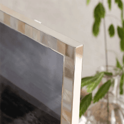 Image showing the Mother of Pearl Double Hinged Photo Frame, 5 x 7”, White product.