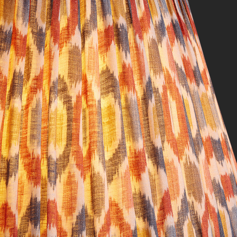 Empire Straight Shade Small Ikat Spot Linen By GP & J Baker, 30cm, Blue/Red